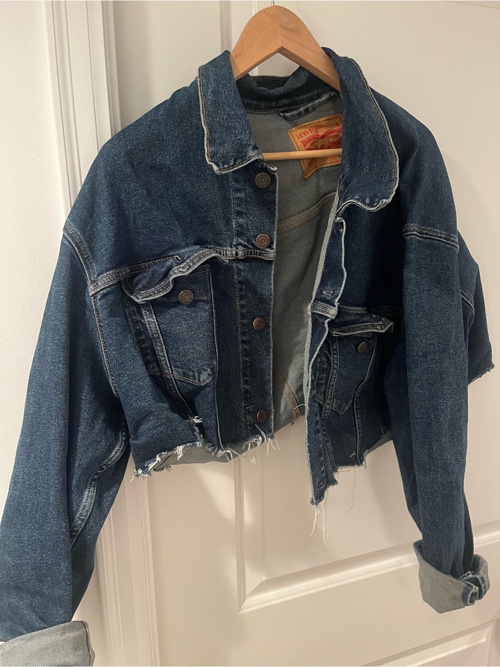 Levis Cropped Denim Jacket - Women